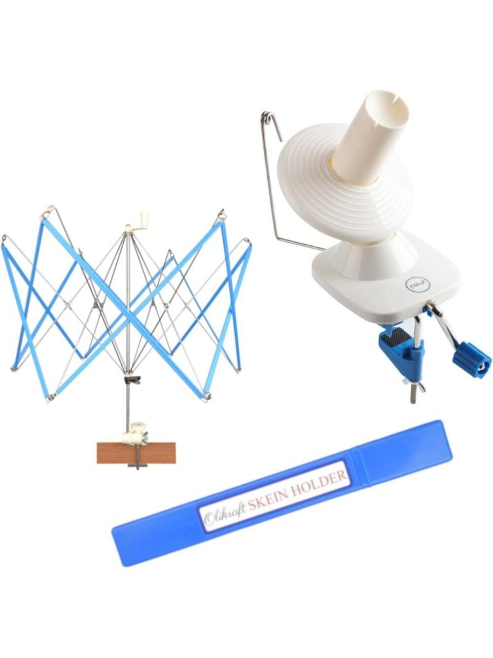 Hand Operated Yarn Winder & Umbrella Swift Set for Easy Knitting & Crocheting